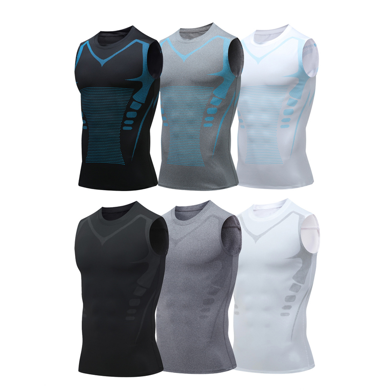 Crossfit Vest - Tank Top KOMPRESI pria, kaus tanpa